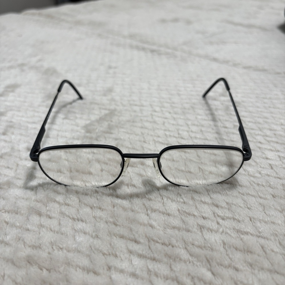 Randolph RE 350 Eyeglass Frames Men's Black Metal Oval 135MM 50/21 Frame Italy